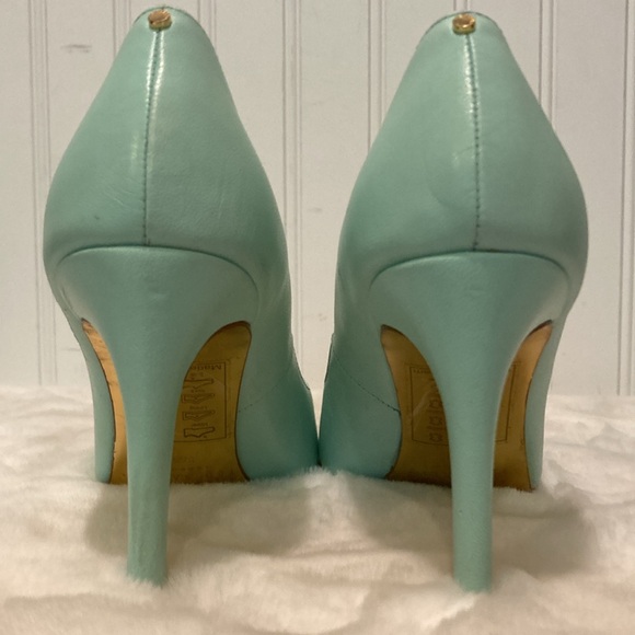 Ted Baker London Mitila Mint Green Leather Heels Size 37.5 - Picture 5 of 10